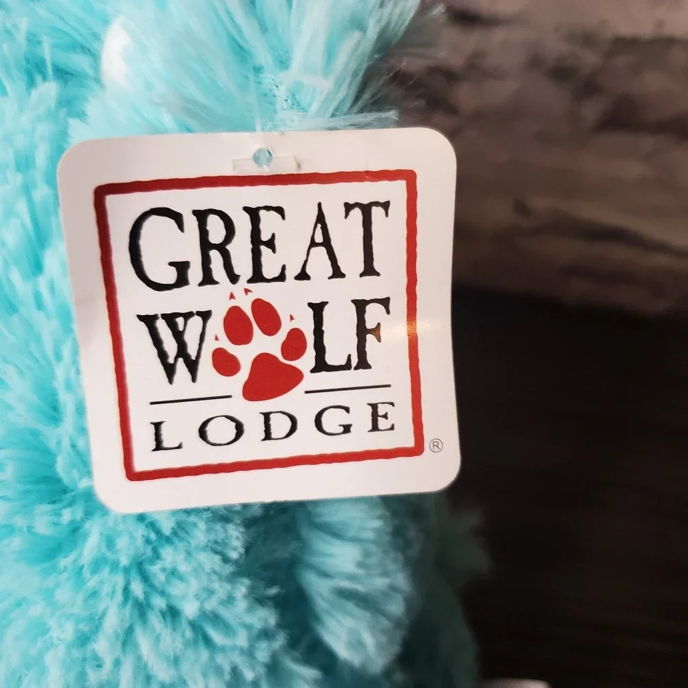Great Wolf Lodge Aqua Turquoise Teddy Bear Plush‎ Stuffed Toy Souvenir Shop
